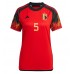 Camisa de time de futebol Bélgica Jan Vertonghen #5 Replicas 1º Equipamento Feminina Mundo 2022 Manga Curta